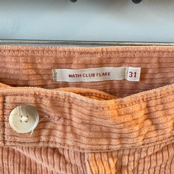 Levi’s, waist 31, Math Club Flare, peach orange color thick corduroy pants - Picture 3 of 5